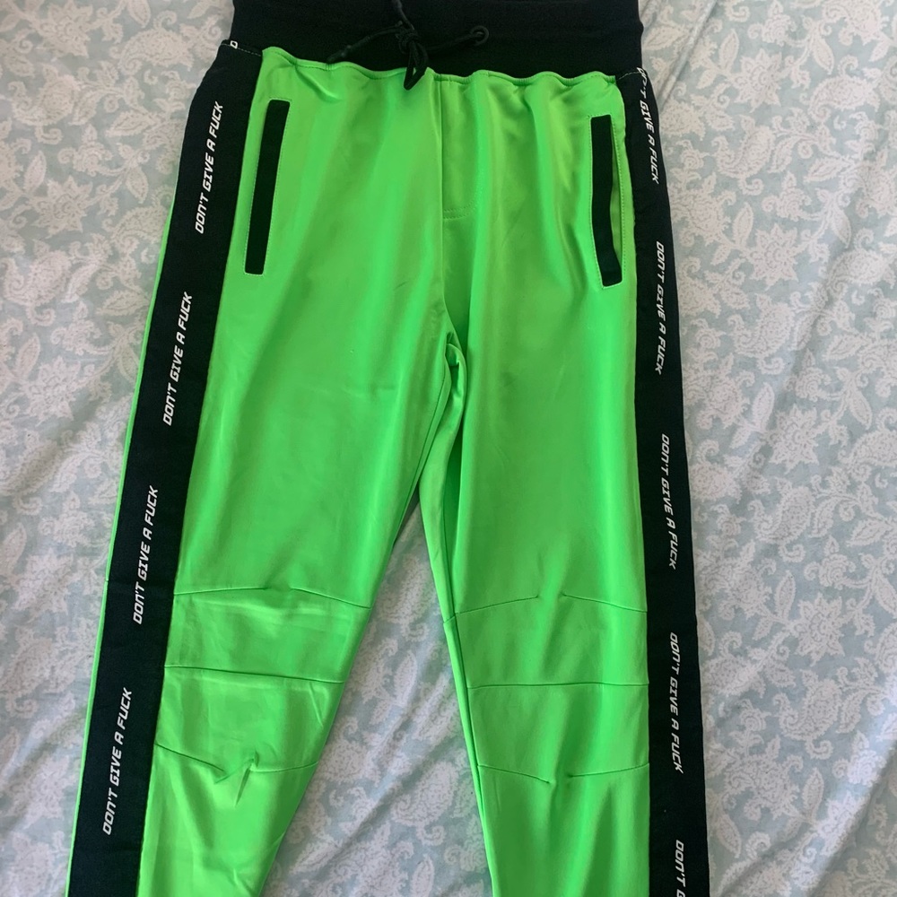 Neon green fashion nova joggers